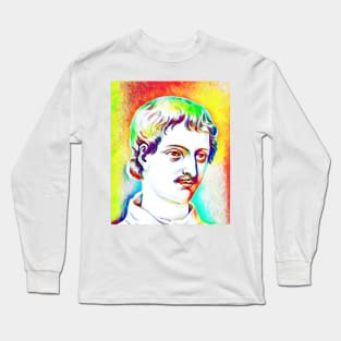 Giordano Bruno Colourful Portrait | Giordano Bruno Artwork 11 Long Sleeve T-Shirt